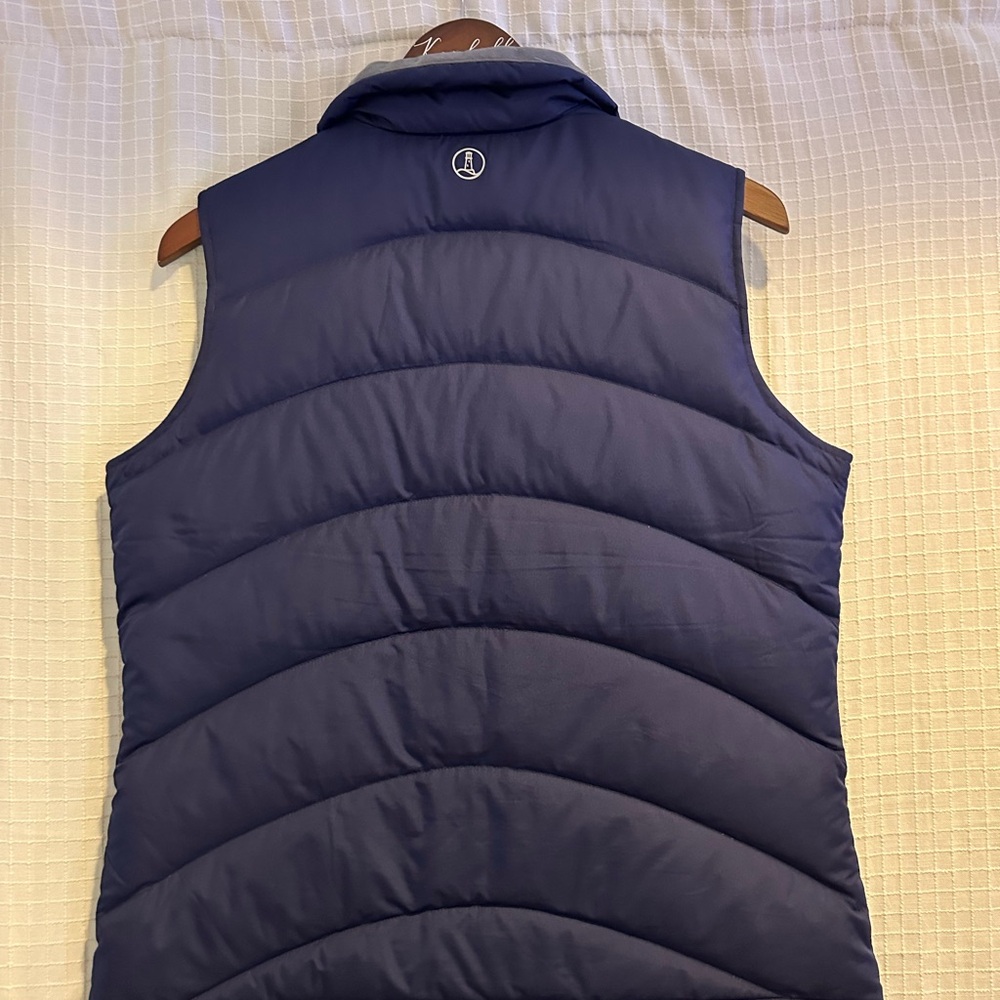 Lands End Navy Blue Lightweight Down Puffer Vest Size S